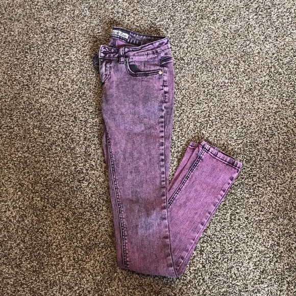 acid wash purple jeans